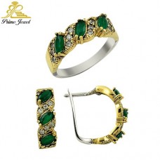 Gümüş Otantik Taşlı Set